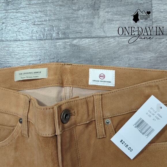 Adriano Goldschmied Lamb Leather The Legging Super Skinny Ankle Jeans Size 27 (4 - Picture 2 of 6